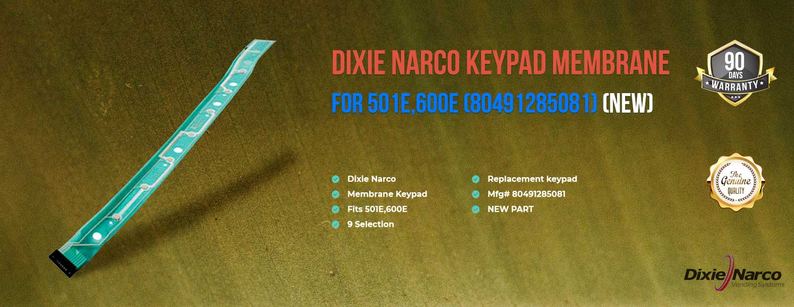 DN keypad, membrane