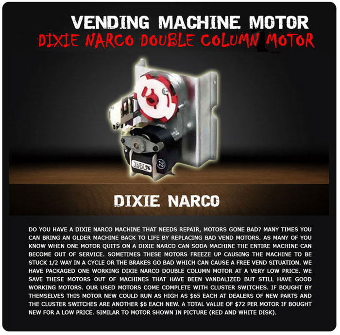 Dixie Narco Double Column Motor