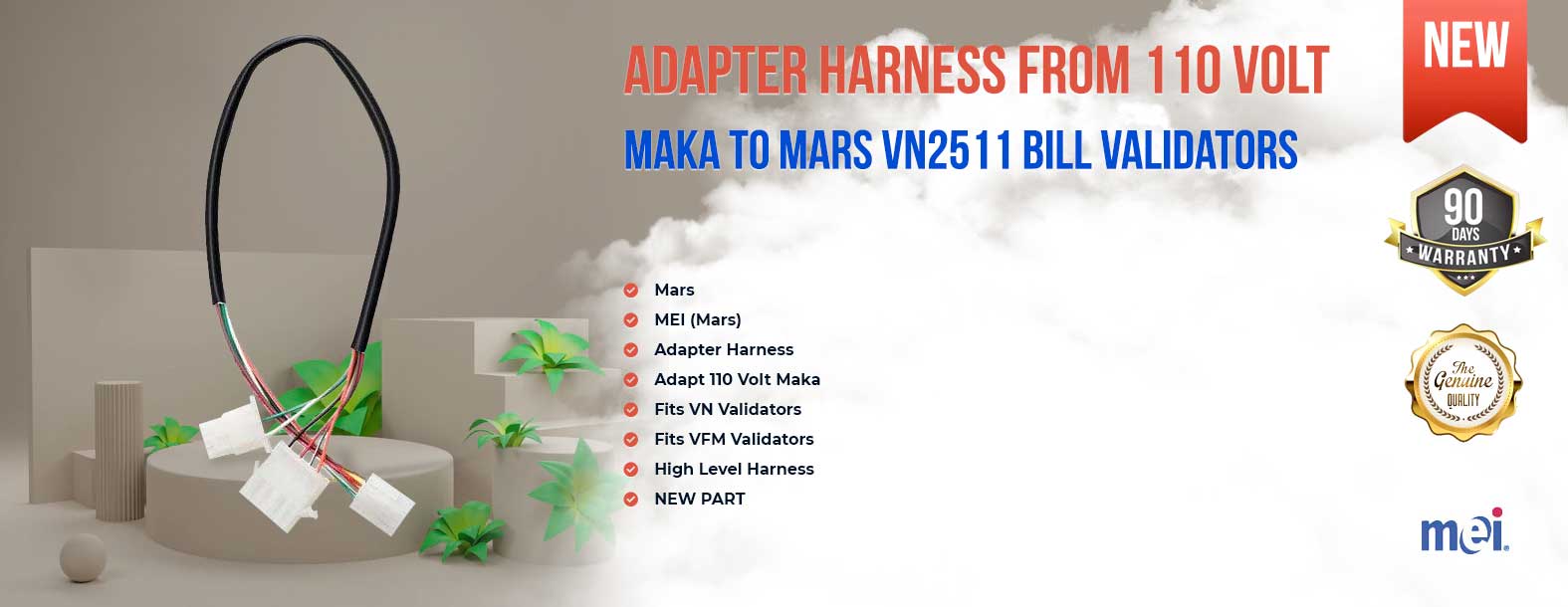 Adapter harness fits Mars VFM1 bill validators