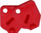 Large Red Key Covers For Tubular Keys - 2 Covers