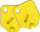 Large Yellow Key Covers For Tubular Keys - 2 Covers