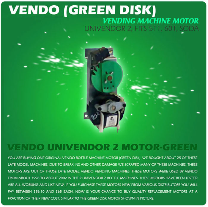 Vendo Univendor II Green Disk Motor