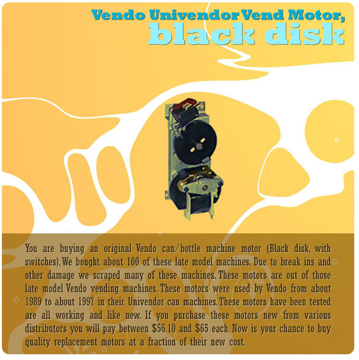 Vendo Univendor I Black Disk Motor